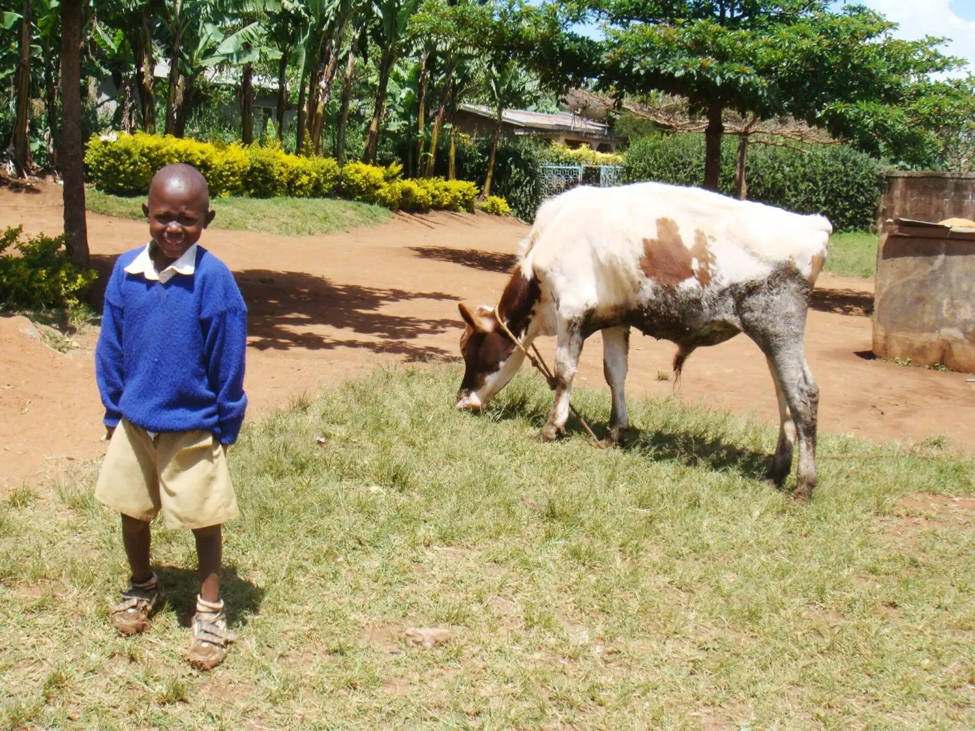 A pupil at a primary school in Tanzania