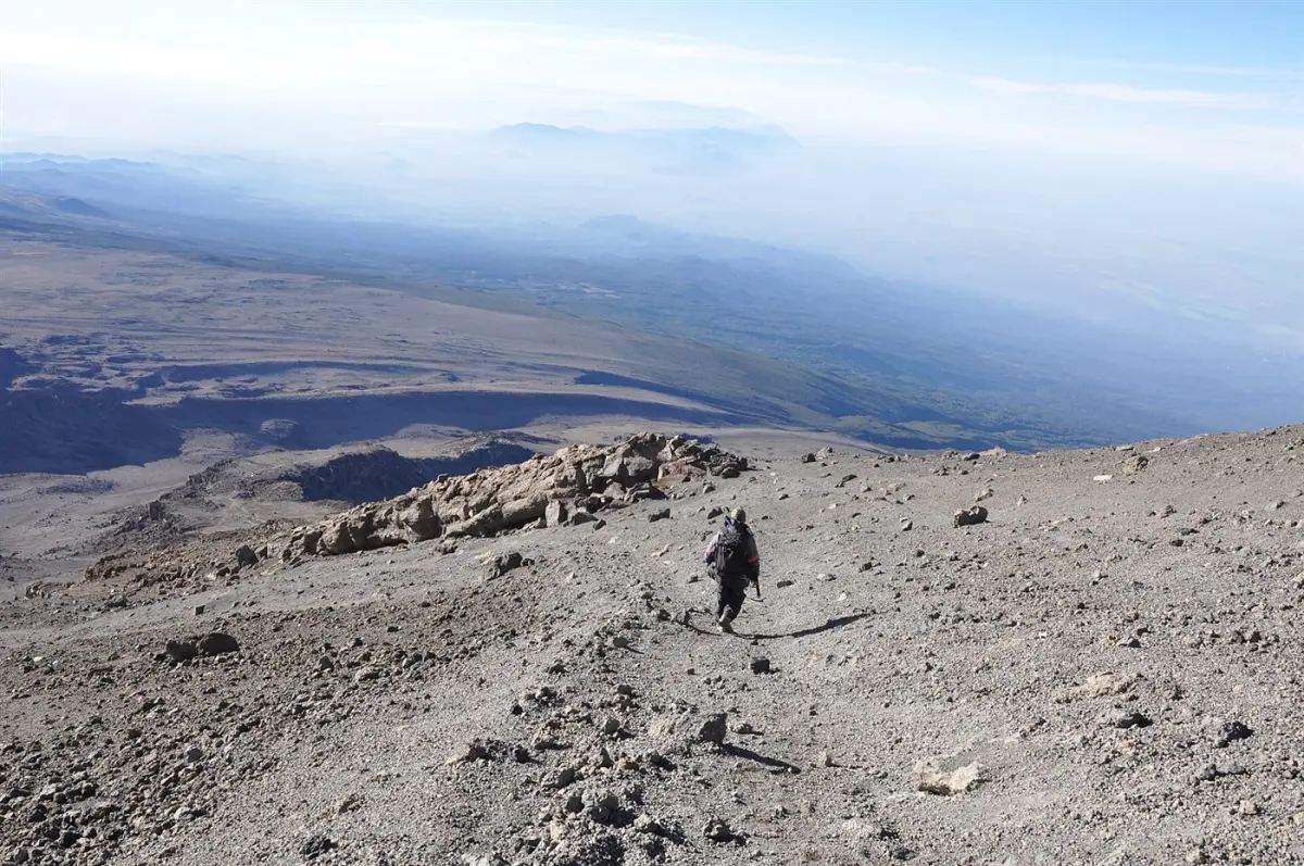 The saddle between Mawenzi and Kibo on Kilimanjaro