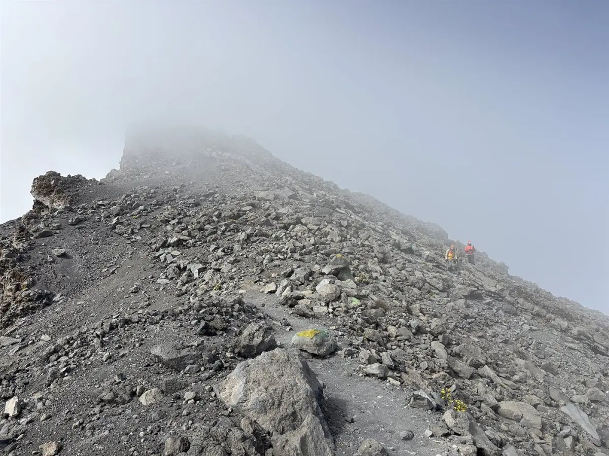 Open ground on the way up Mount Meru