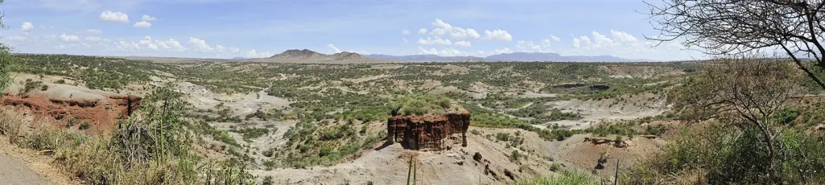 View across Olduvai Gorge